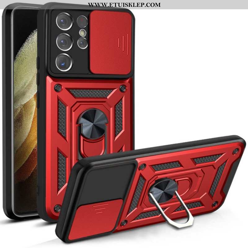 Etui do Samsung Galaxy S21 Ultra 5G Designerski Uchwyt Na Obiektyw I Ochraniacze